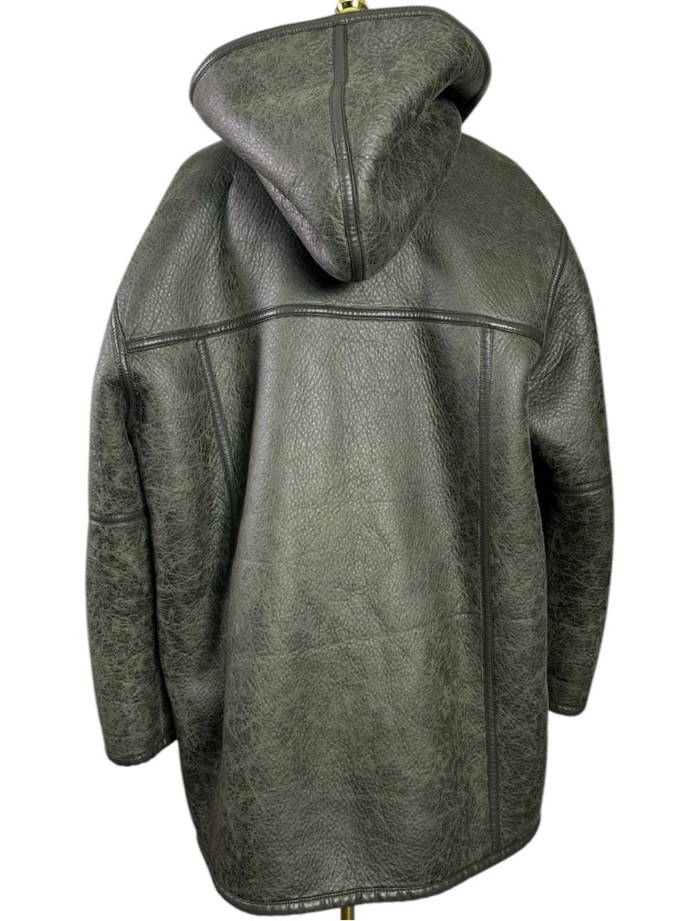 Free People Oversized Sherpa Hoodie Miller Vegan Chunky Jacket Coat Size Large - Picture 9 of 16